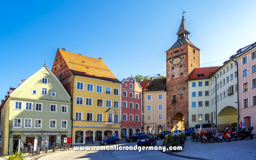 The market square in Landsberg am Lech, Germany